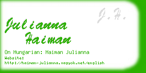 julianna haiman business card